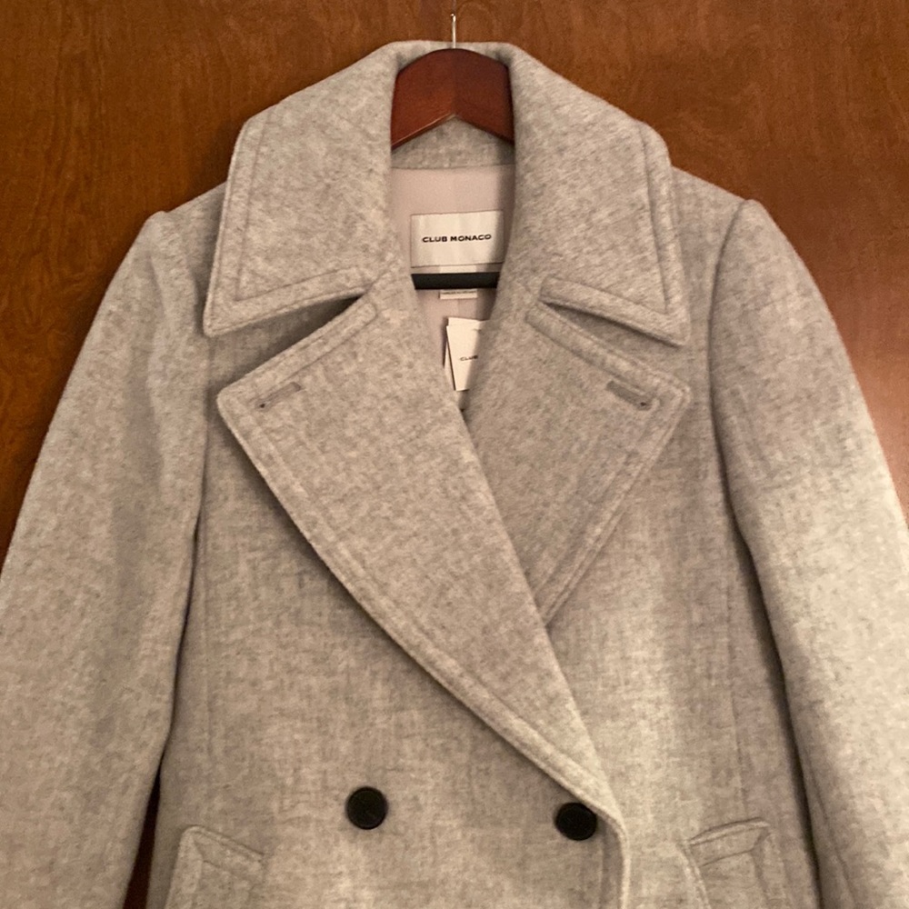 Club Monaco heather gray long jacket